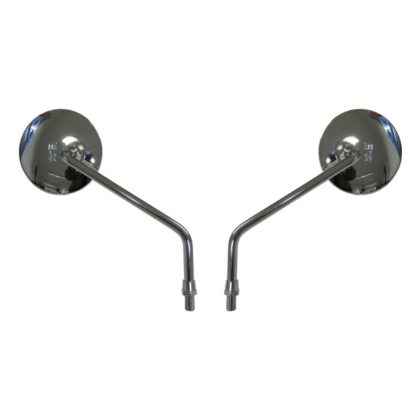 Hi Level Mirrors 10mm chrome round l & r early yamaha